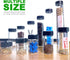 Glass Sample Vials,Wide Mouth Glass Bottle Boro 3.3 with Black Cap for laboratory,reagents bottle,leaf teas, spices,herbs, medication,paint,DIY Cr...