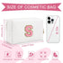 Personalized Makeup Bag Initial A-Z Preppy Patch Bag,Small PU Leather Travel Cosmetic Bag Pouch with Zipper,White Cute Toiletry Bag,Gift Ideal for...