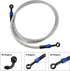 X AUTOHAUX Brake Hose AN3 28 90 Degree M10 Motorcycle Hydraulic Brake Line Oil Hose Pipe Fitting for ATV Motorcycle Motocross Racing Bike 130cm Si...