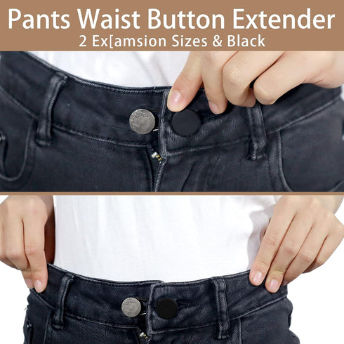 12PCS Button Extenders for Jeans, Jean Button Extender, Button Extender for Pants, Waist Extenders for Pants for Women for Men, Pants Waist Extens...