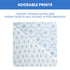 Delta Children 100% Cotton Muslin Baby Receiving Blankets for Girls and Boys – 47x47 Inches (Pack of 2), Blue Botanicals...