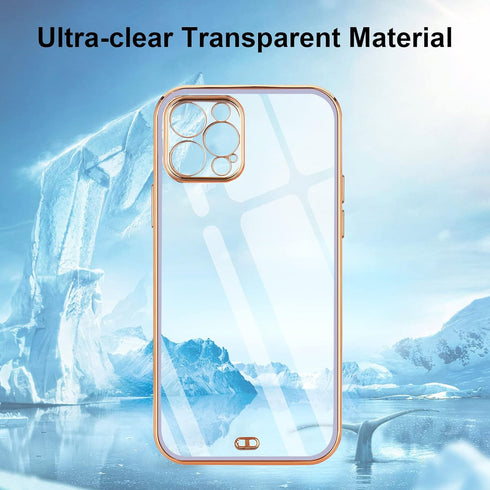 Case Compatible with iPhone 12 Pro Case Crystal Clear Transparent Design Back Bumper Shockproof Slim Fit Soft TPU Silicone Protective Phone Case C...