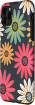 iPhone 11 Pro Max Floral Daisy Flowers Pink Green Orange Grey Pattern AEN021 Case...