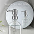 MaisoNovo Hand Soap Dispenser for Bathroom | 16.9 fl oz Clear Glass Silver Pump x 1...