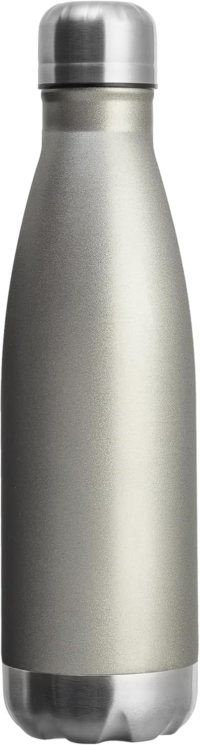 MEWAY 17oz Sport Water Bottle Vacuum Insulated Stainless Steel Leak-Proof Double Wall Cola Shape Water Bottle,Keep Drinks Hot & Cold(Cold Gray,1 P...