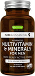 Advanced Men's Multivitamin, Methylated B-Vitamins MTHFR Supplement, Clean Label & Vegan, High Strength Formula without Iron, Daily Energy, Immuni...