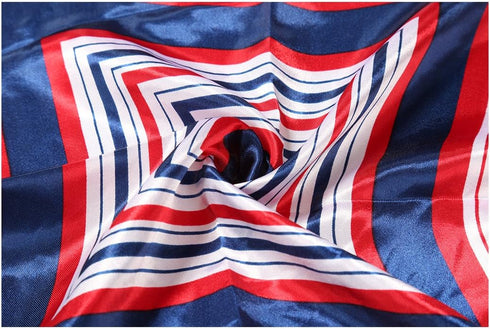 uxcell K75 Women Infinity Geometric Prints Square Shaped Neck Scarf Red Blue 5 Pack...