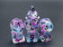 Dice DND Dice Set RPG Glitter Dice Fit Dungeons and Dragons D&D Pathfinder MTG Role Playing Games Polyhedral Dice Transparent Dice with Purple & B...