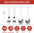Creative Cutlery Set: 4-Piece 304 Stainless Steel Wrench-Shaped Handles Spoons & Forks - mechanical themed...