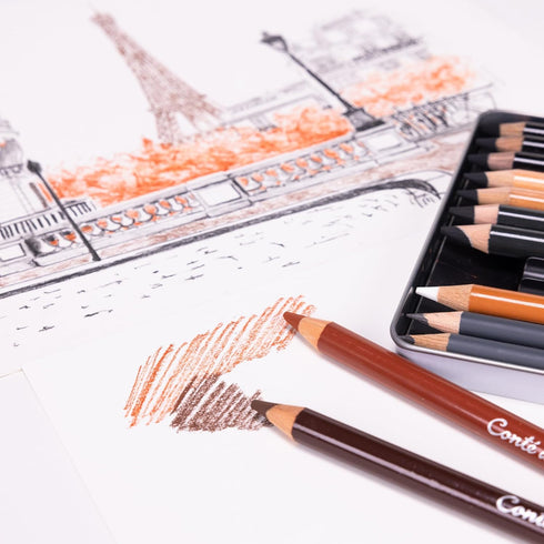 Conté à Paris The Sketch Set with Assorted Sketching Pencils...