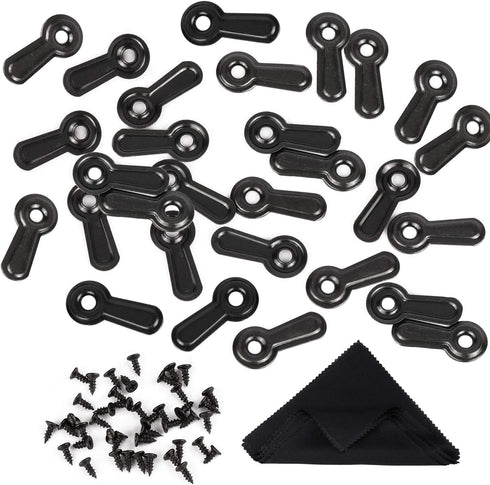 300 Picture Turn Button Fasteners Photo Frame Hardware and 300 Screws for Craft, Hanging, Drawing, Black...