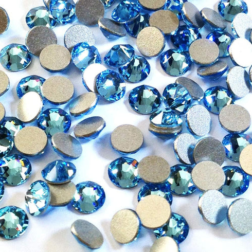 AQUAMARINE (202) lake blue Swarovski NEW 2088 XIRIUS Rose 20ss 5mm flatback No-Hotfix rhinestones ss20 144 pcs (1 gross)...