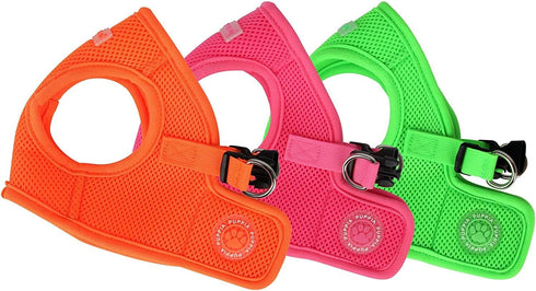 Puppia Neon Soft Vest Harness Step-in No Choke No Pull Walking Training for Small and Medium Dog, Green, Medium...