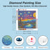 FHBUBPUP Starry Night Diamond Painting Kits for Adults, Starry Sky Diamond Art Kits, Full Drill Round Gem Art, DIY Landscape Paint with Diamond Be...