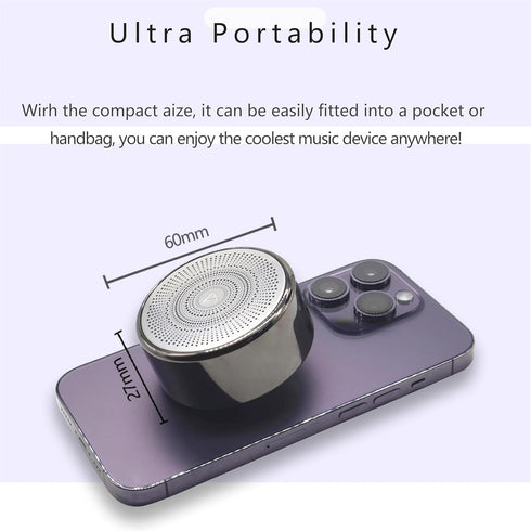 Q6 IP6 Waterproof Mini Wireless Speakers, Metal Tiny Bluetooth Speaker, Loud Sound Rich Bass Portable Pocket Speaker, TWS Speaker Bass Hi-Fi Speak...