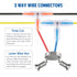 Brightfour T Tap Connectors for AWG 28-12, Lever Wire Connectors 40 Pack, Pushin 3 Way T Connectors for Wiring, 10 Mount Bases Included...