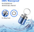 Pill Holder Keychain Container,Portable Aluminium Alloy Waterproof Pill Boxes for Purse Pocket,Small Pill Cases for Outdoor Travel Camping Daily U...
