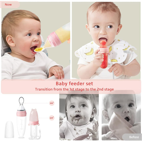 Termichy Baby Food Dispensing Spoon: Squeeze Feeder Dispenser for Baby - Self Feeding Bottle Spoon...