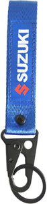 MELD Motorcycle Key Blank Uncut Blade For Suzuki GSXR 600 750 1000 GSX1300R GSF 650 with Key Chain Embroidered Tag Key Ring (Blue)...