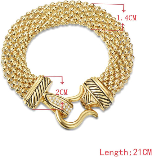 UNY Jewelry Antique Fashion Popcorn Chain Designer Brand Inspired Women Unique Christmas Gifts Bracelets...