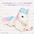 Bearington Rainbow Shimmers The White Unicorn Plush, 17 Inch Unicorn Stuffed Animal...
