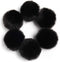SUSULU Black Pom Poms for Crafts Fluffy Faux Fur Pom Pom Balls Small Black Pompoms with Tiny Cord for Hat Shoes Garment Accessories 2.8in Pack of ...
