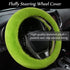 9-Pack Fluffy Car Accessories Set,Silence Shopping Fluffy Steering Wheel Cover Winter Warm Fur Steering Wheel Cover Fuzzy Car Decoration Accessori...
