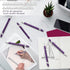 12 Pieces Ballpoint Pen with Stylus Tip, 1.0 mm Black Ink Metal Pen Stylus Pen for Touch Screens, 2 in 1 Stylus Ballpoint Pen (Purple and Silver)...