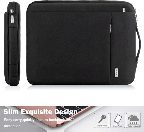 LANDICI 360° Protective Laptop Sleeve 11.6 Inch for Surface Pro 7 8 9/Laptop Go 2 3, MacBook Air 11, Small Computer Bag Carrying Case for 11-12 In...