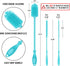 12.5” Silicone Bottle Brush & Straw Cleaner Brush Set | Water Bottle Cleaner for Hydro Flasks, Tumblers, Glassware, Vases and Narrow Neck Containe...