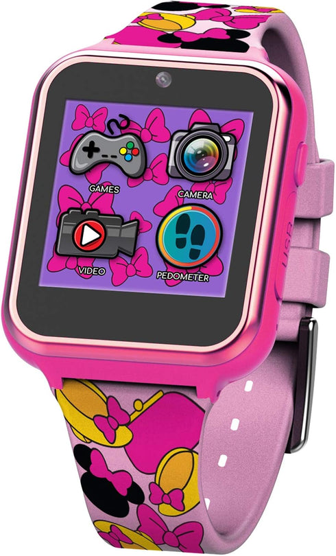 Accutime Kids Disney Minnie Mouse Pink Educational, Touchscreen Smart Watch Toy for Girls, Boys, Toddlers - Selfie Cam, Learning Games, Alarm, Cal...
