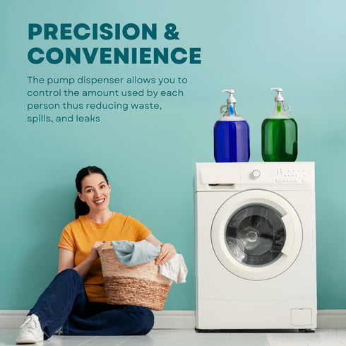 Gallon Pump Dispenser - for Plastic or Glass Bottles – Heavy-Duty Leak Proof for Commercial and Household Use - Plastic Pump for Gallon Jug – Non-...
