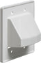 Arlington CE2-1 Recessed Low Voltage Cable Plate, 2-Gang, White, 1-Pack...