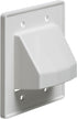 Arlington CE2-1 Recessed Low Voltage Cable Plate, 2-Gang, White, 1-Pack...