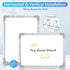 White Board - Dry Erase Board for Wall, Double-Sided 12" x 16" Small Hanging Cubicle Magnetic Whiteboard, Portable for Planning, Kitchen, Memo, Sc...