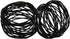 Handmade Round Mesh Black Napkin Rings Holder for Dinning Table Parties Everyday, Set of 6...