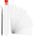 25 Pieces Beading Needles Big Eye Beading Needles Beading Embroidery Needles with a Needle Bottle and a Tweezers for Bracelets Jewelry Making, 5 S...