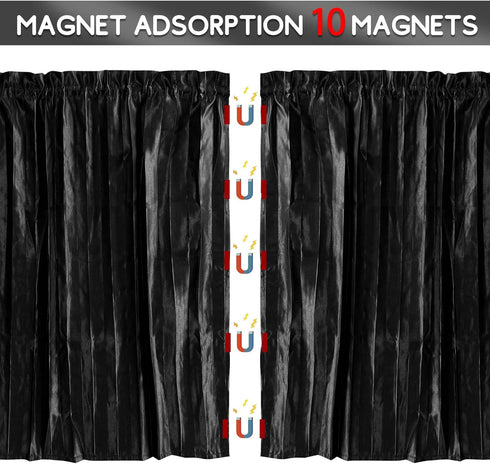 ZATOOTO Car Curtains - Divider Privacy Window Sun Shade - Side Windshield Magnetic Sunshades Covers - Travel Removable Simple...