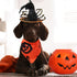 6 Pieces Pet Halloween Costume Dog Accessories includes Tulle Tutu Skirt Halloween Dog Bandana Cute Headband Wizard Hat with Spider Halloween Cost...