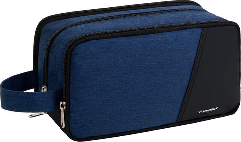 Vorspack Travel Toiletry Bag - Large Toiletry Bag for Men Water Resistant Skincare Bag Dopp Kit for Bathroom Toiletries Accessories Gifts - Navy B...