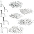Juvale 500-Pack Round Cable Wire Clips for Wall Mounting, Extension Cord Holders, and Cable Management Staples in 5 Sizes for RJ45 Ethernet Connec...