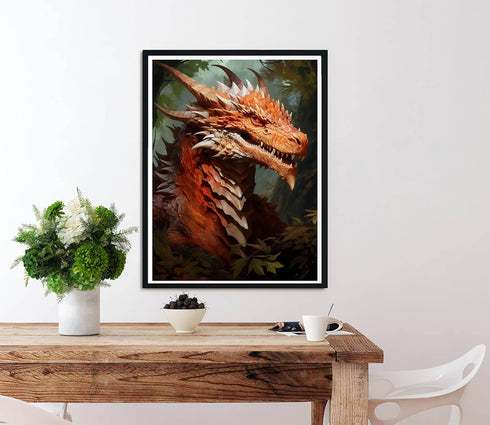 Diymood Paint by Numbers for Adults Dragon, DIY Oil Painting Myths Acrylic Paint by Number Kits for Adults Beginner for Home Wall Decor 16x20 inch...