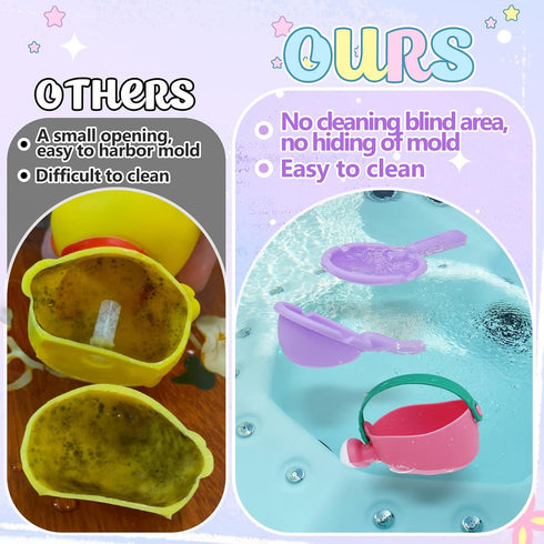 Bath Toys for Toddlers Age 1-3, 3 Pack Baby Bath Tub Swimming Pool Water Table Toys, Soft Mold Free Water Toys Fun Tactile Training Newborn Gifts...