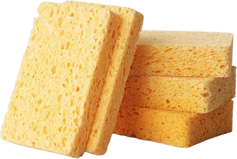 8-Pack Cellulose Sponges Compressed Kitchen Sponges Pack, Dish Washing Scrubbers Pop Up Sponges Scrub Sponges Cleaning Sponge without Scratching...