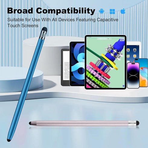 4 Pcs Stylus Pen for Touch Screen, Work for iPad/iPhone/Android Tablets, Stylus 2-in-1 Sensitivity and High Precision, Compatible with All Touch S...