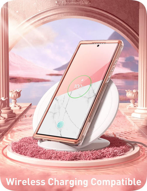 i-Blason Cosmo Series for Samsung Galaxy S22 Ultra 5G Case (2022 Release), Slim Stylish Protective Case With Built-in Screen Protector (Marble)...