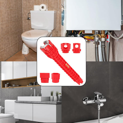 Basin Wrench,14 in 1 Faucet and Sink Installer Multi Tool,Multi-Purpose Plumbing Wrench Faucet Wrench Sink Wrench Plumbers Wrench for Pipe and Tub...