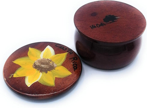 Wooden Jewelry Box - Handpainted Decor - Set of 1 Authentic Costarican Rainforest Jewelry Box - Artisanal - Storage Case for Earrings, Necklace an...