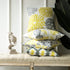 Phantoscope Set of 4 New Living Series Leaf Geometric Yellow and Grey Throw Decorative Pillow Cover Cushion Cover 18 x 18 inches 45 x 45 cm...