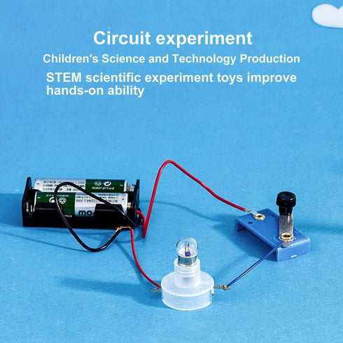 Electrical Circuit Experiment Kit, Small Bulb Lights Up Kit Basic Physic Science Playset Educational STEM Kit A OneSize Science Kits and Toys Flas...